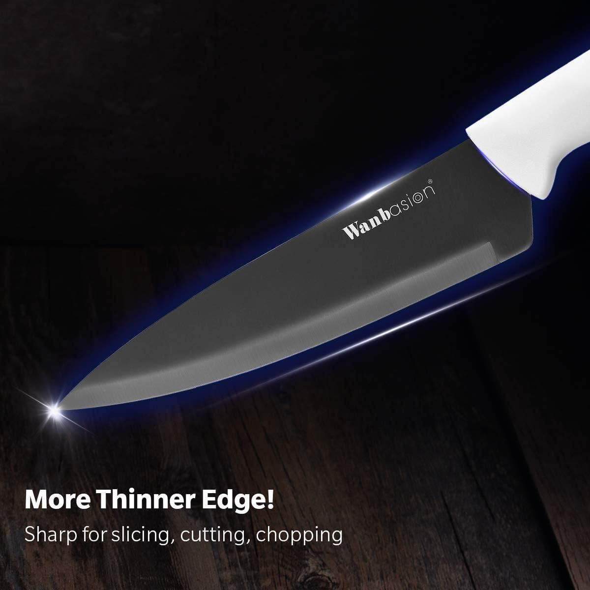 16 Pieces Kitchen Knife Set Dishwasher Safe, Professional Chef Kitchen Knife Set, Kitchen Knife Set Stainless Steel with Sharpener Peeler Scissors Acrylic Block