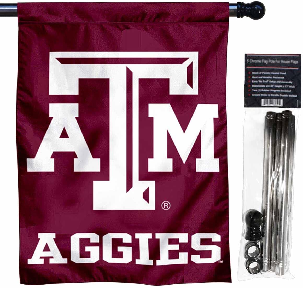 College Flags & Banners Co. Texas A&M Aggies Outdoor Flag with Flag Pole Set