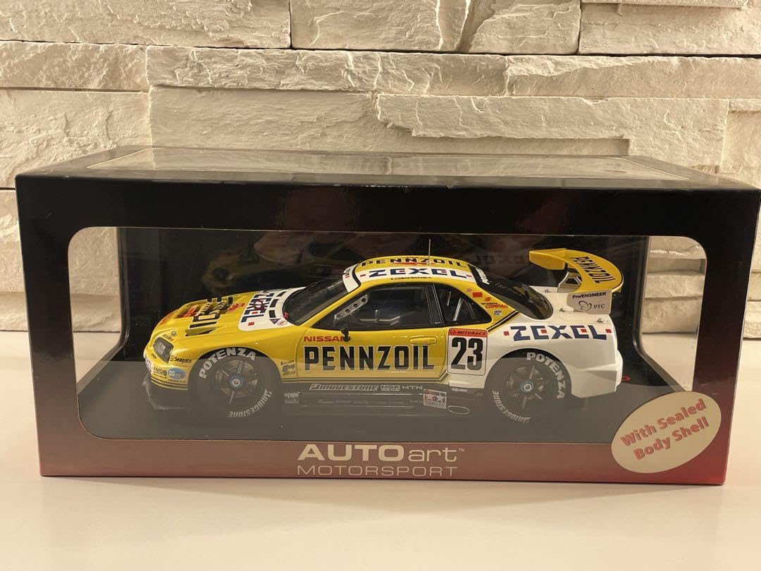 オートアート ペンズオイルニスモ GT-R JGTC 2001 PENNZOIL AUTOart 1/18 Nissan Skyline GT-R R34 JGTC 2001 #23 Pennzoil Zexel