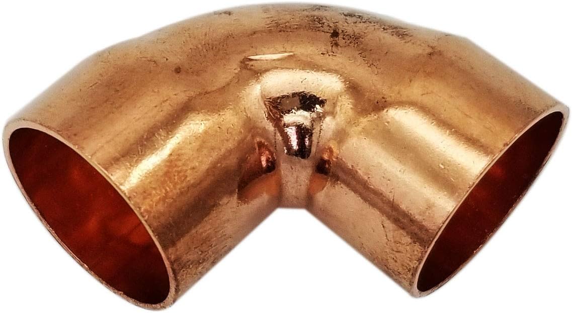 1-1/8 Inch (HVAC Outer Dimension) 1 Inch (Plumbing Inner Dimension) - 45 Degree Copper Pressure Elbow For Plumbing & HVAC – 99.9% Pure Copper - 5 Pack