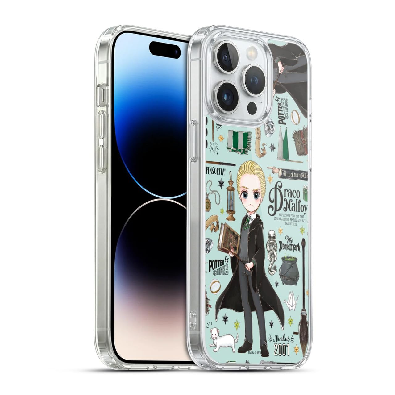 Head Case Designs Licenciado Oficialmente Harry Potter Patrón Luna Reliquias de la Muerte XXXVII Caso Funda de Gel Suave Compatible con Apple iPhone 12 / iPhone 12 Pro — view 232