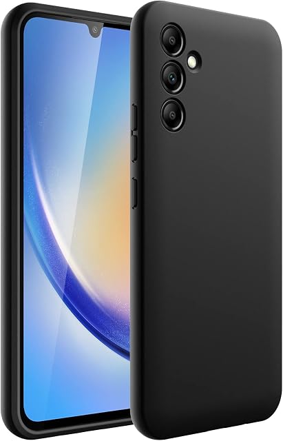 JETech Szczupły Etui dla Samsung Galaxy A34 6,6 Cala, Miękki TPU Cienka Case z Matowe Wykończenie, Odporny na Wstrząsy (Czarny)