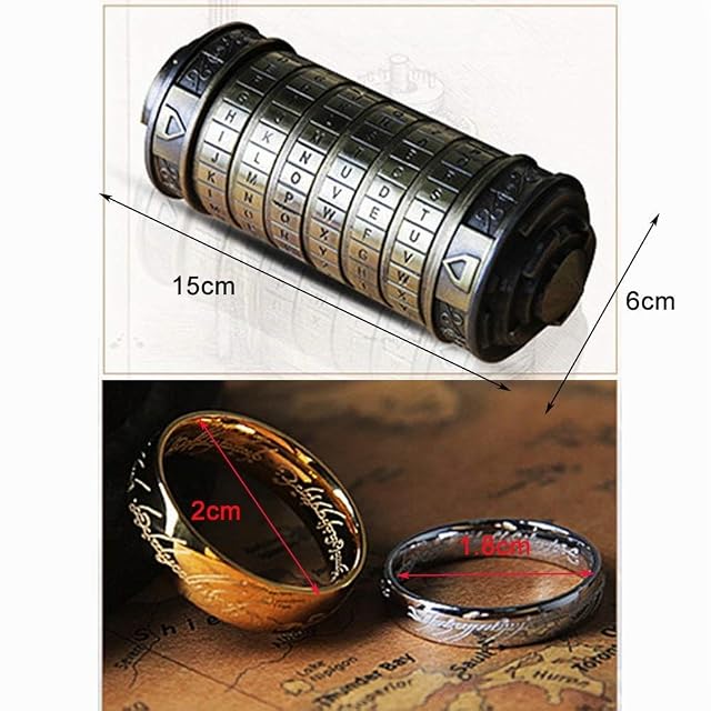 Foto 5 de 8 de MINGZE Da Vinci Code, Mini Cryptex For Christmas Valentine's Day Most románticos creativos Interesting…