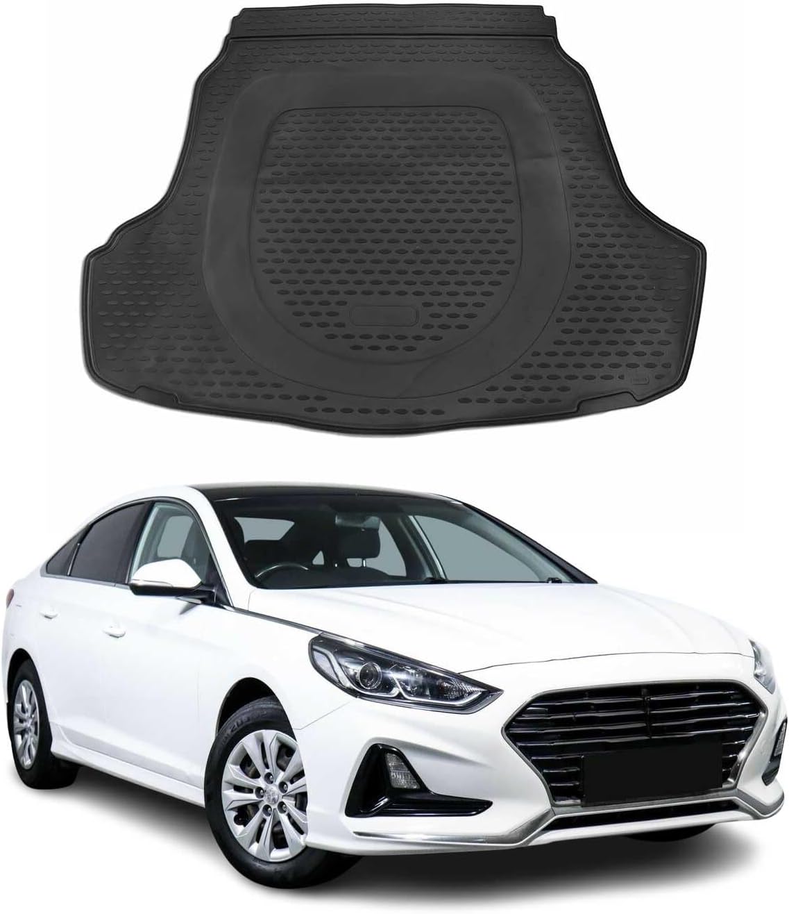 OMAC Cargo Mats Liner fits Hyundai Sonata 2017-2019 Waterproof TPE Black