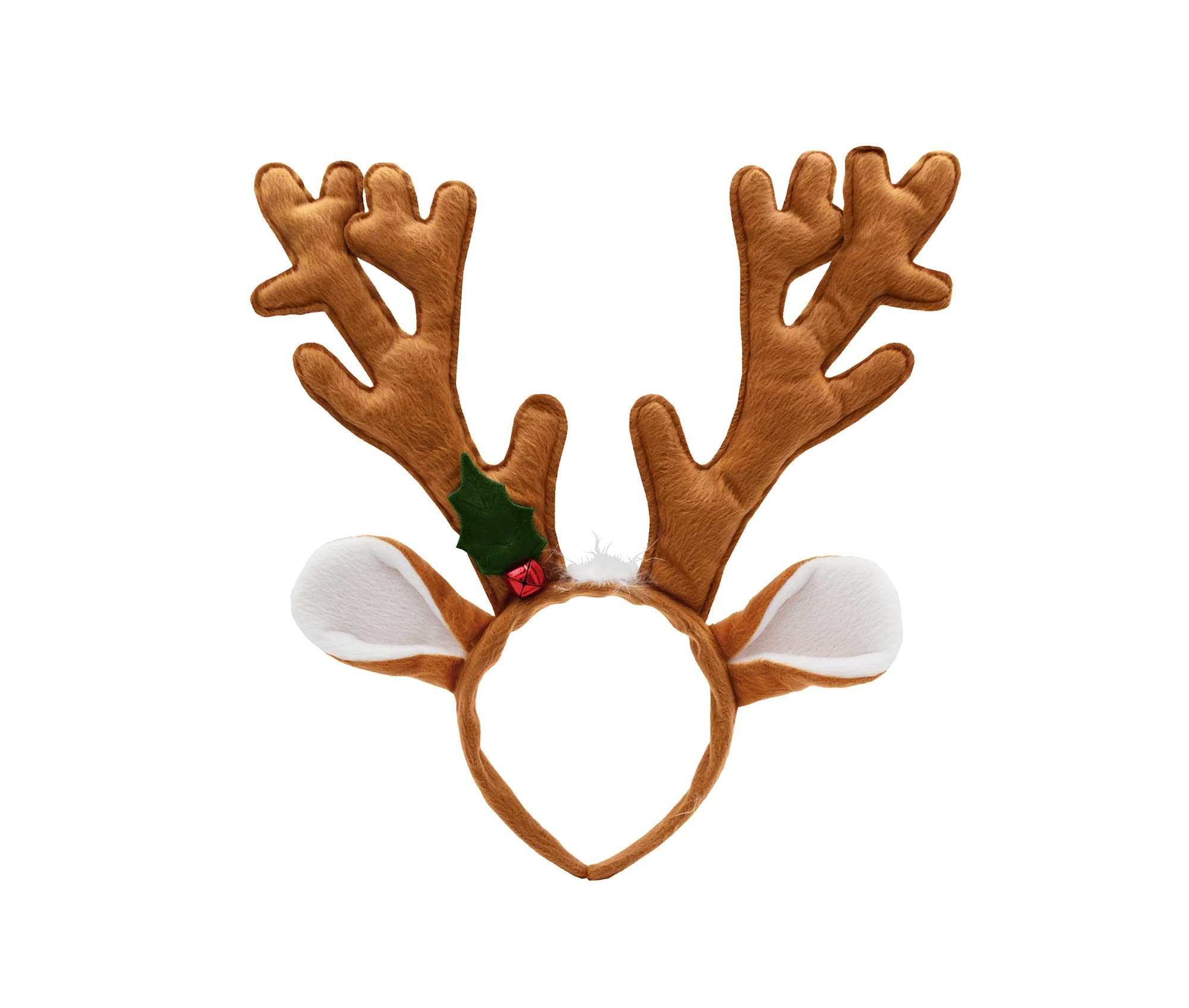 Nicky Bigs Novelties Adult Reindeer Light Up Red Nose Ears Antlers Costume Accessory Set, One Size
