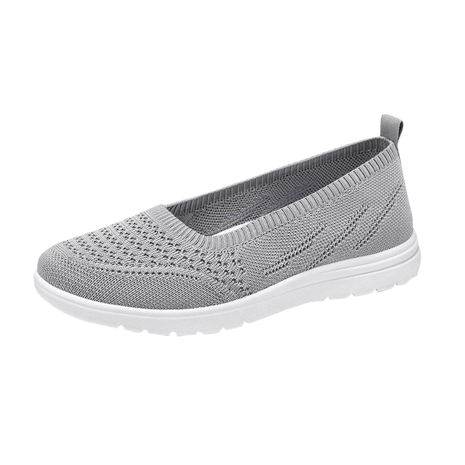 Women's Spring and Summer Fashion Mesh Perforated Breathable Casual Shoes A Slip On Solid Color Shoes Slip on Flip Flops