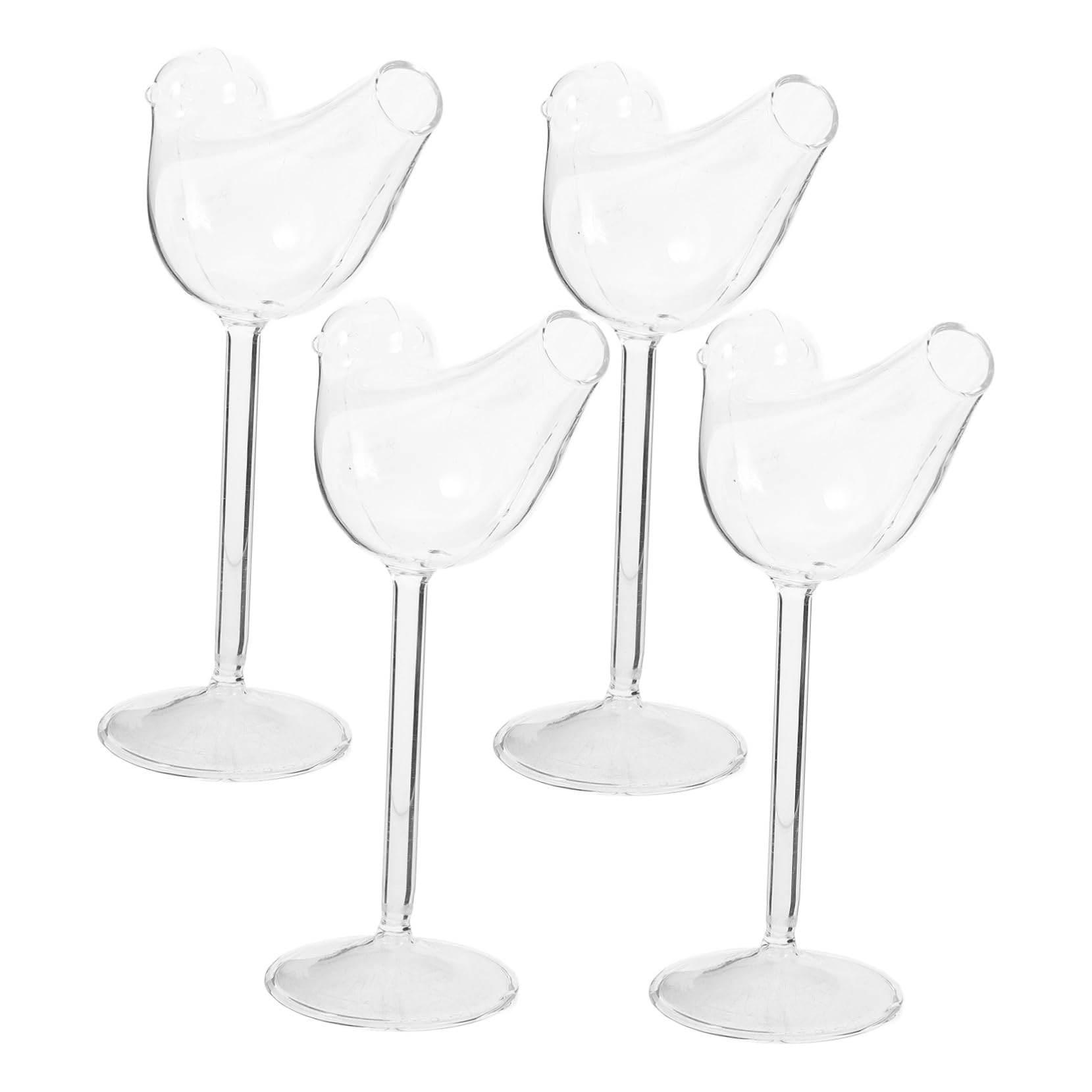 Cabilock Juego de Cuatro Copas de Cóctel de Vidrio Ahumado para Brandy y Vino Tinto, Elegantes y Modernas para Fiestas y Restaurantes