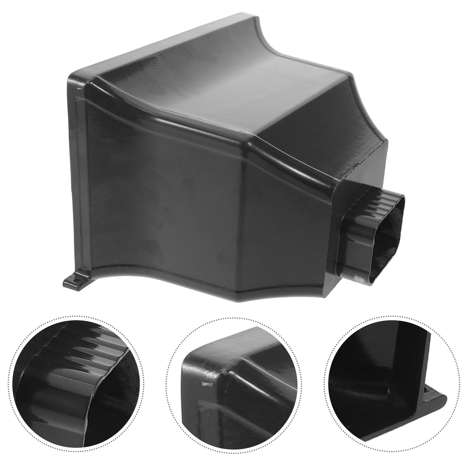 Kisangel Adaptador Curvo de Canalón de Lluvia de Aleación de Aluminio Conector para Bajantes y Recogedor de Agua para Jardín Embudo de Recolección de Agua de Techo Resistente y Fácil de