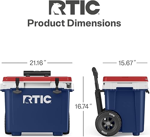 Miniatura 4 de RTIC Hielera ultraligera de 22 cuartos de galón con asa, caja de hielo portátil con aislamiento duro para playa, bebidas, bebidas, campamento,