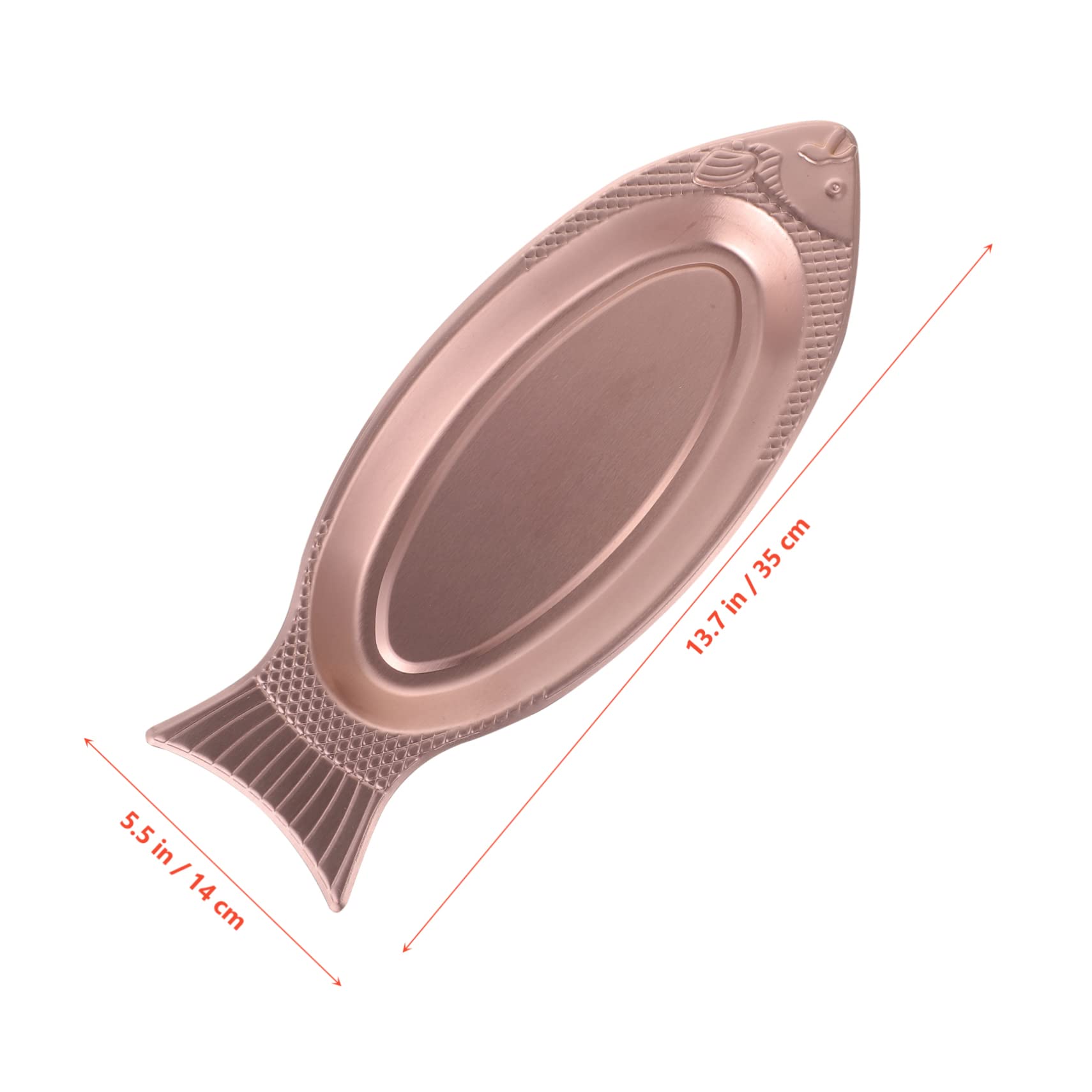 PRETYZOOM Decorative Fish Shaped Plate Steamed Fish Serving Dish Kitchen Gadget for Home Restaurant and Hotel Use Unique Design with Smooth Surface