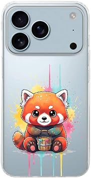 iPhone 17 Pro ile Uyumlu Splash Tilki Tasar ml  Slimfit  effaf Silikon K l f