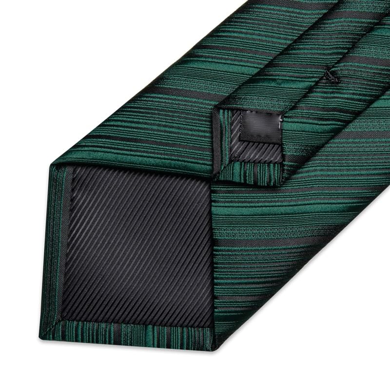 Corbata de seda rayada para hombre formal miniatura 6