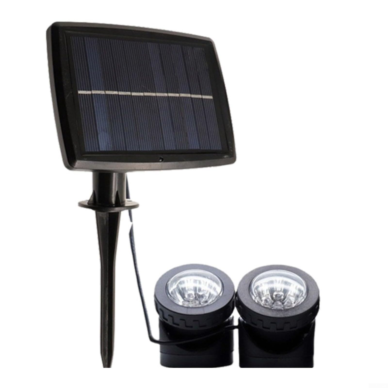 TONIXY Solar Pond Lights Adjustable Solar Powered Underwater Landscape Spotlight With IP68 Waterproof Rating For Garden Pathway Landscape And Underwater Use, Black(2)
