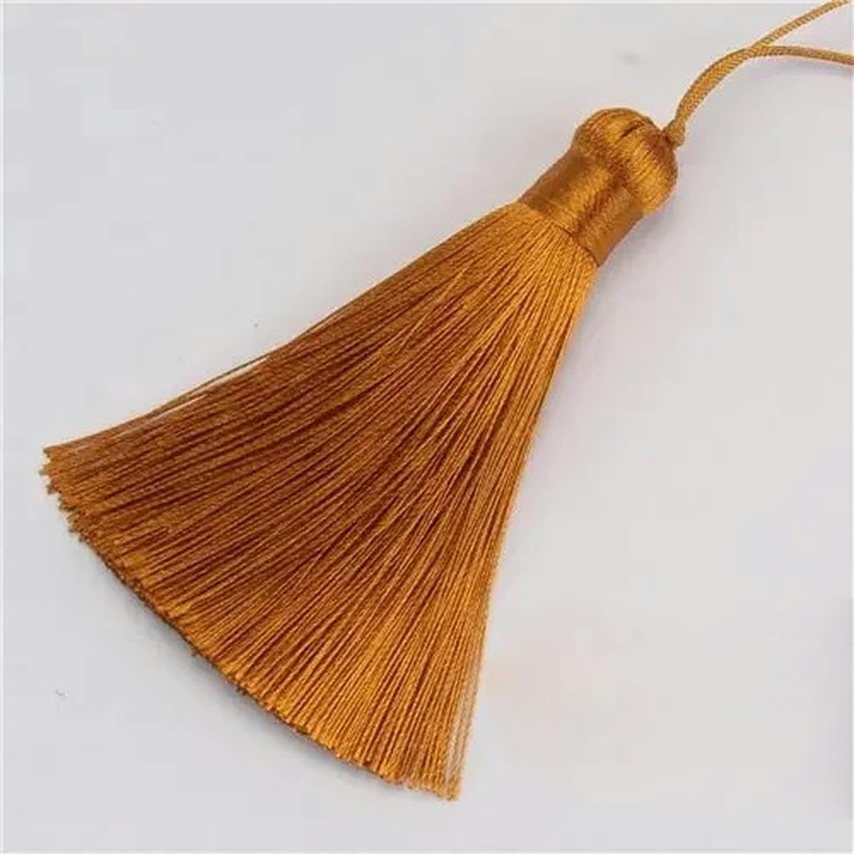 5/10pece 8cm Chunky Slk Tassels Soft Handmade Slky Floss Tassel Brush 8cm Cord Loop for Jewelry Makng Accessores 5 pecet