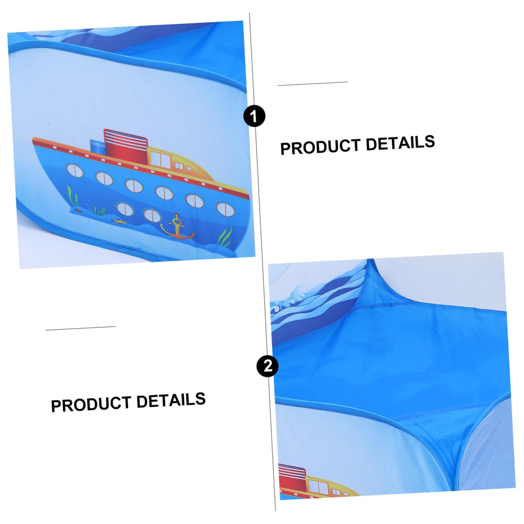 Piscina Palline per Bambini Delfino Pieghevole in Poliestere Blu