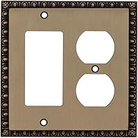 Vista 24 de Nostalgic Warehouse Egg & Dart Deco - Cubierta para placa de interruptor de salida eléctrica