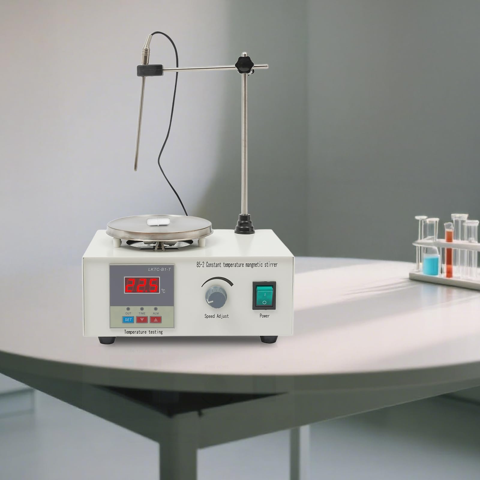 Placa de calefacción magnética digital, 700-2600 rpm, para laboratorio | Agitador magnético preciso con placa de calentamiento digital para resultados de laboratorio seguros