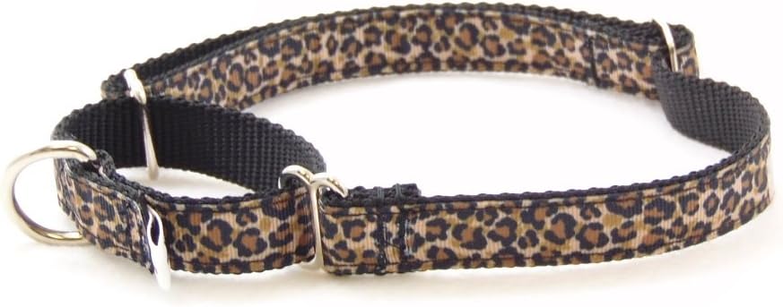 Safari Nights Leopard Dog Martingale Collar (Lg-1"x21"-34")