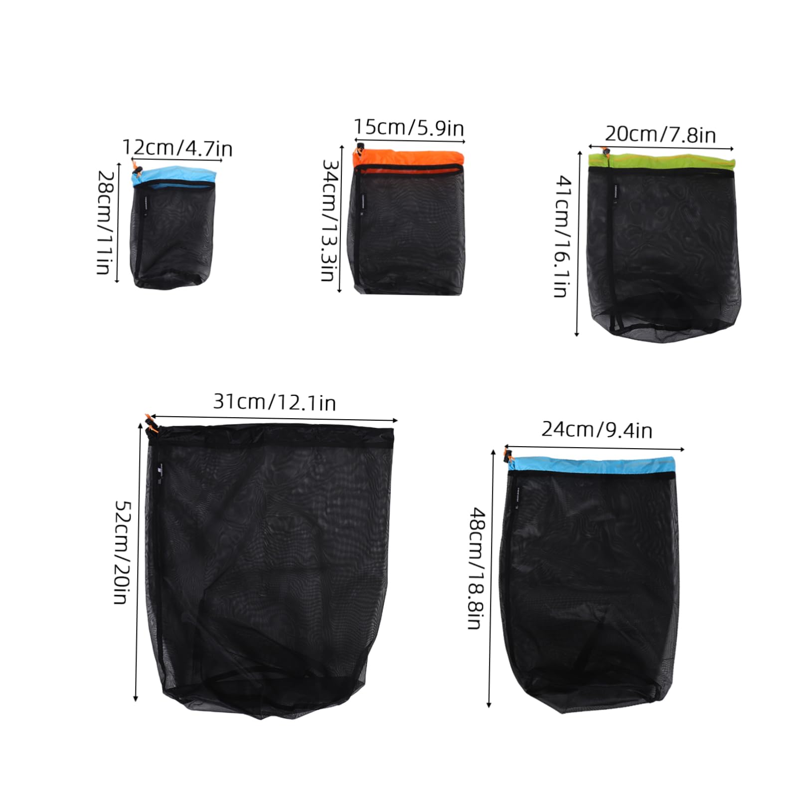 VICASKY 1 Set Reusable Polyester Mesh Storage Sack for Camp Gear Travel Clothes and Outdoor Equipment Lightweight Drawstring Bag