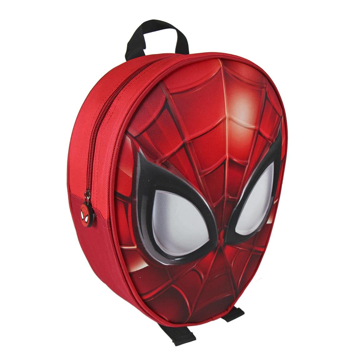 Marvel 2100001970 Spiderman Face 3D Effect Junior Backpack, 31 cm
