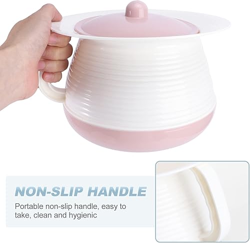 Miniatura 15 de Cabilock Orinal portátil, 1 olla de cámara con tapa, escupitón de plástico para orina, cubo de orina portátil, para inodoro, para niños, ancianos