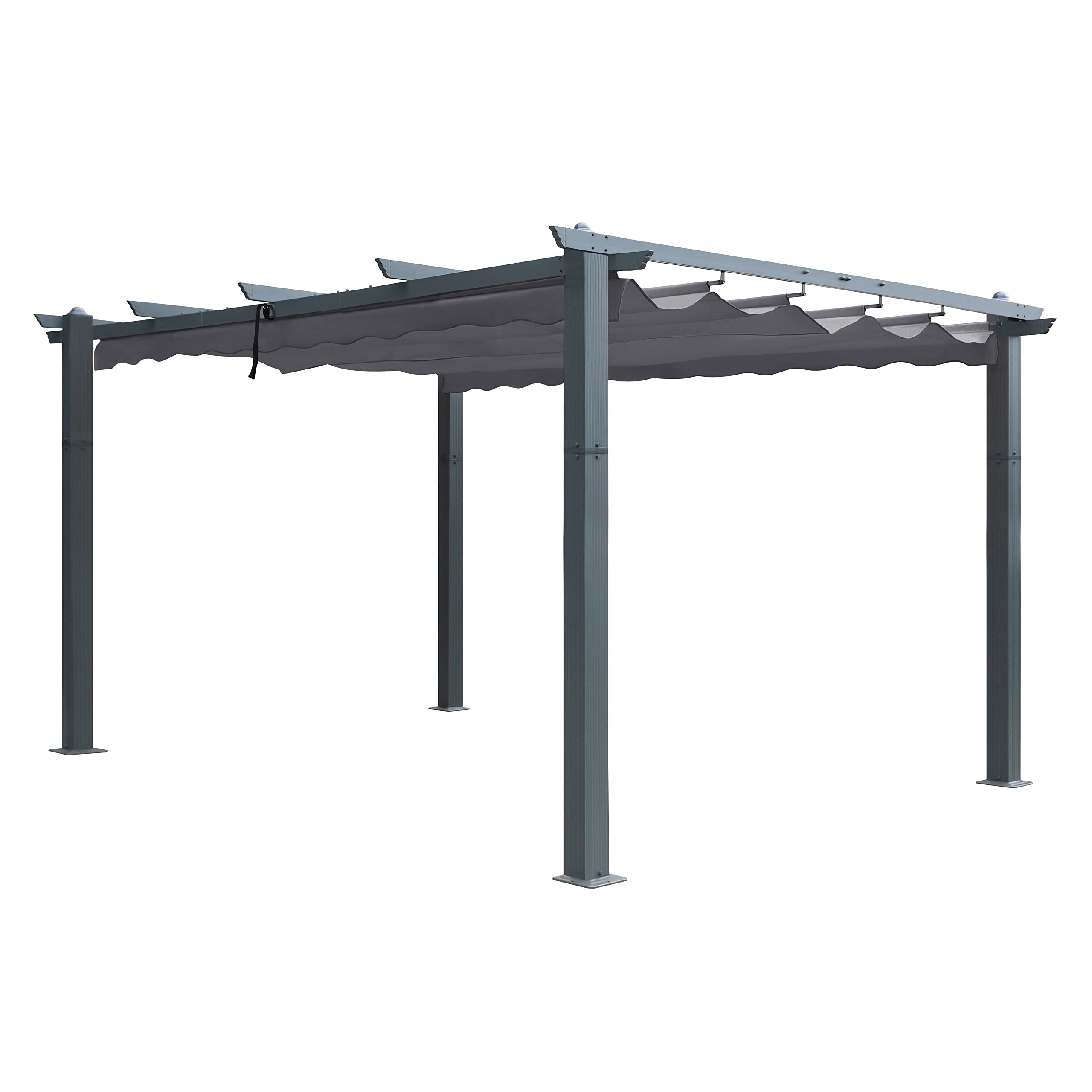 Buy VEIKOU 10x13ft Pergola, Aluminum Pergola w/Thicker Post & Upgraded Retractable Pergola