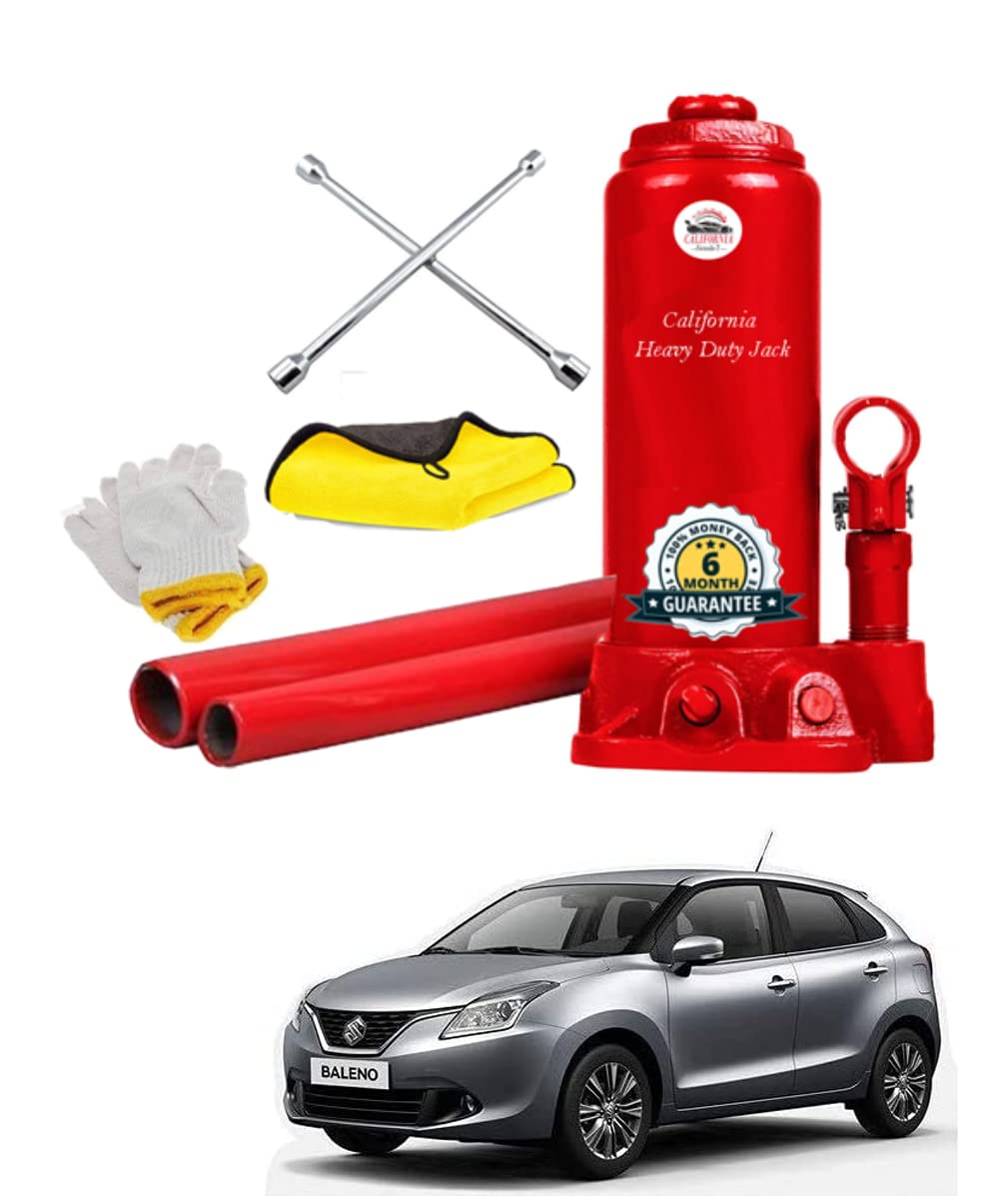 CFTCalifornia Car Jack 2 ton Hydraulic Bottle Jack for SUZUKI BELANO CARS wit Tire Screws Wrench,40x40cm Cleaning Towels, Working Gloves