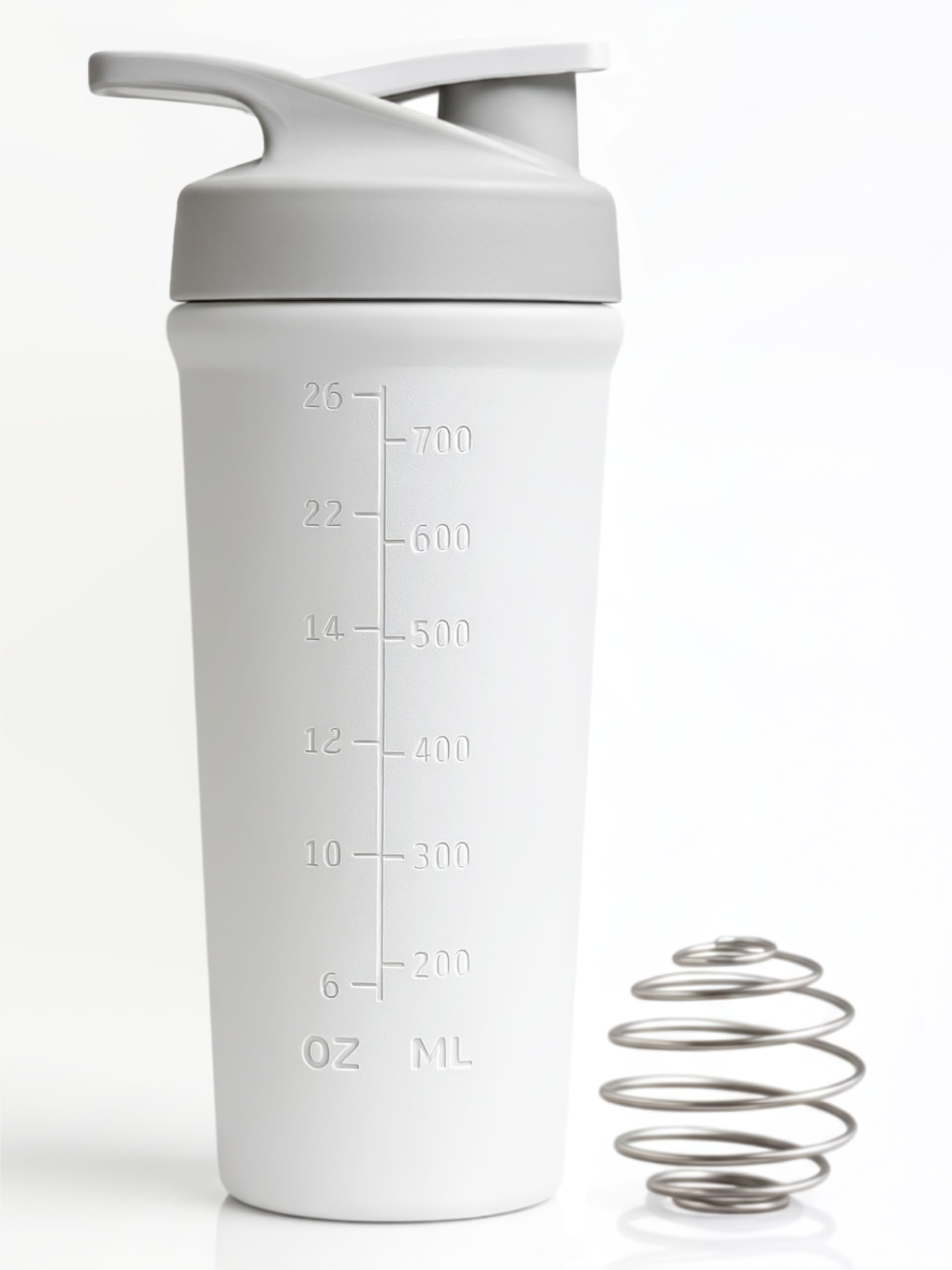 BURRDOFF Steel Performance Pro Shaker for Gym (850ML), Protein Shaker Bottle, Steel Shaker Bottles for Gym Bottle, Metal Shaker for Gym with Measurement (White) — Amazon image 5
