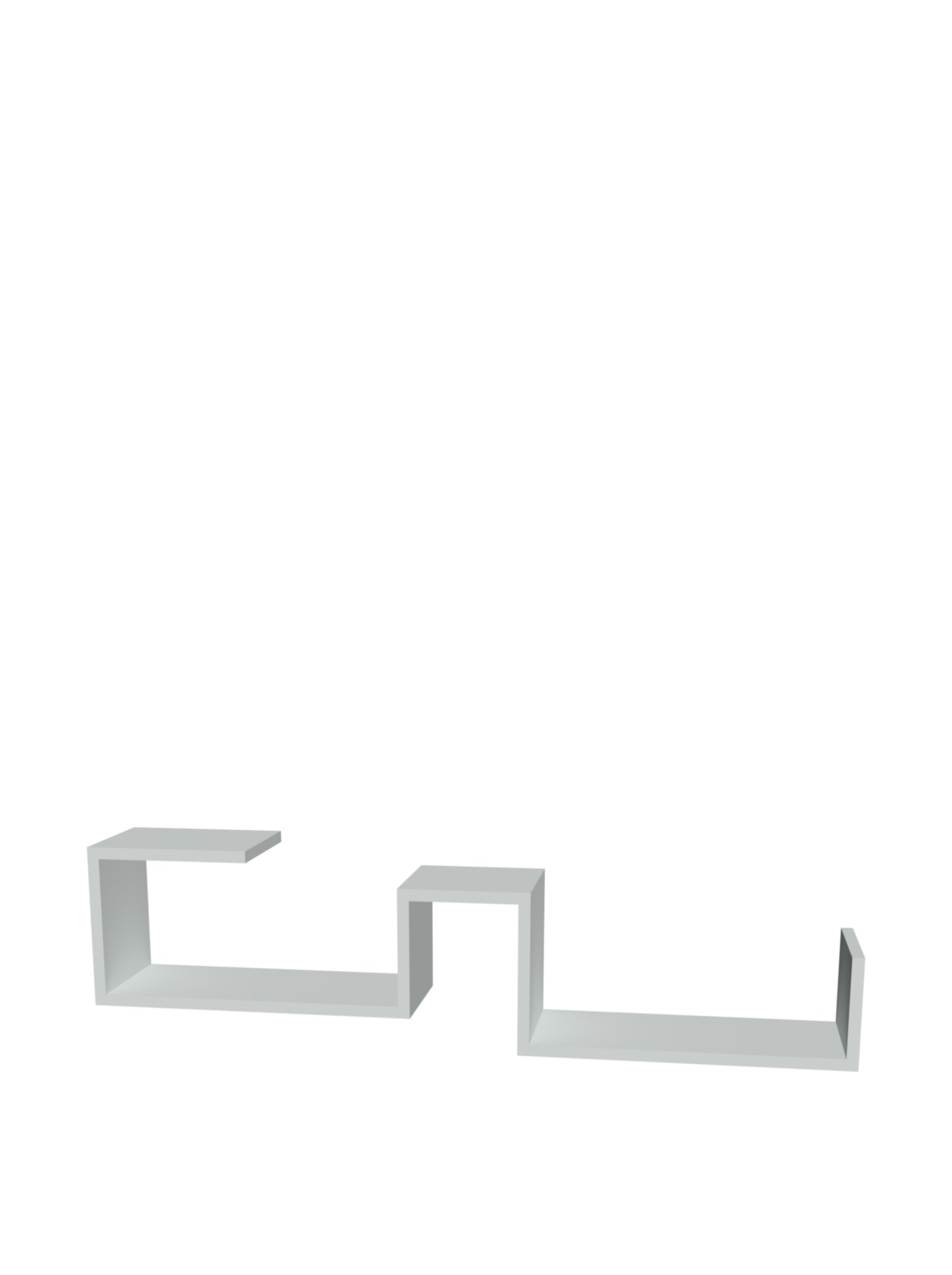 Mensola Maze, Bianco, L117xP22xA30 cm
