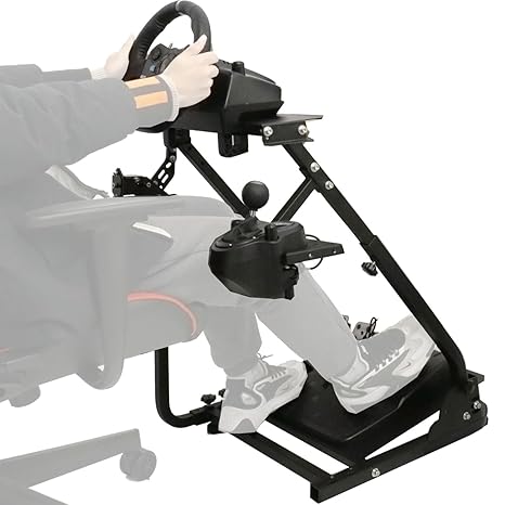 Dardoo Steering Gaming Simulator Stand Fit for Logitech G920 G25 G27 G29 G923 Thrustmaster Driving Force PS4, Xbox, Adjustable to Ultimate Sim Racing Experience Without Wheel&Pedals