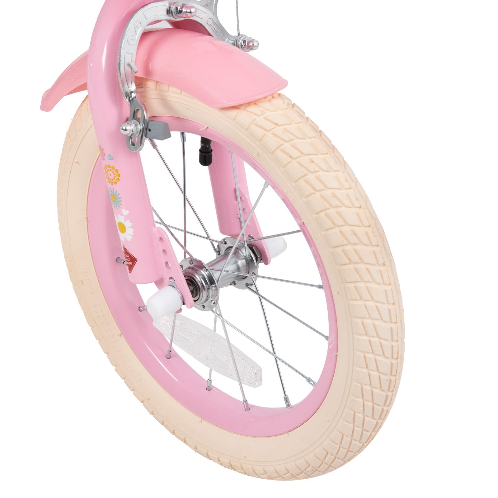 STITCH Little Daisy - Bicicletta da bambina da 14 pollici, per bambini da 3 a 5 anni, con ruote di supporto con cestino e stelle filanti, colore: Rosa