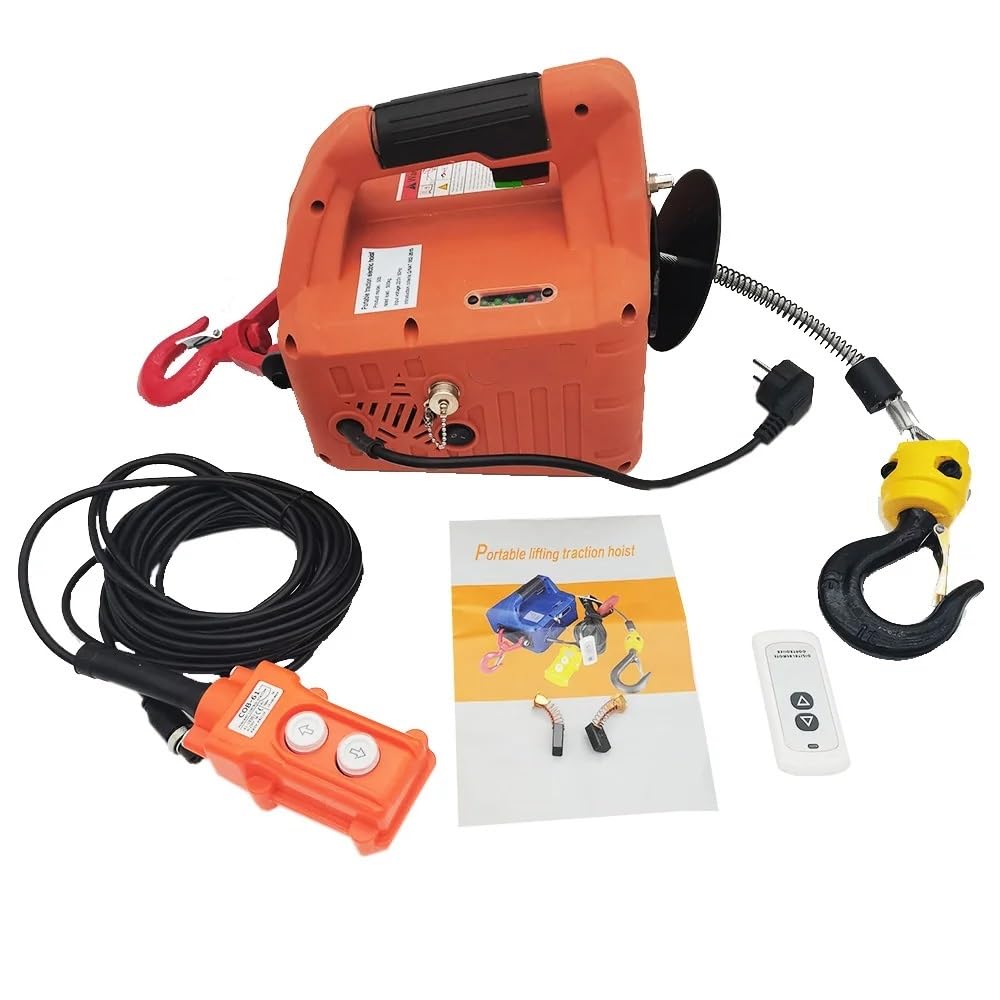 Paranco elettrico portatile da 500 kg di carico, paranco elettrico portatile, paranco di trazione, piccola gru, paranco per decorazioni domestiche, attrezzo di sollevamento, paranchi elettrici (manu