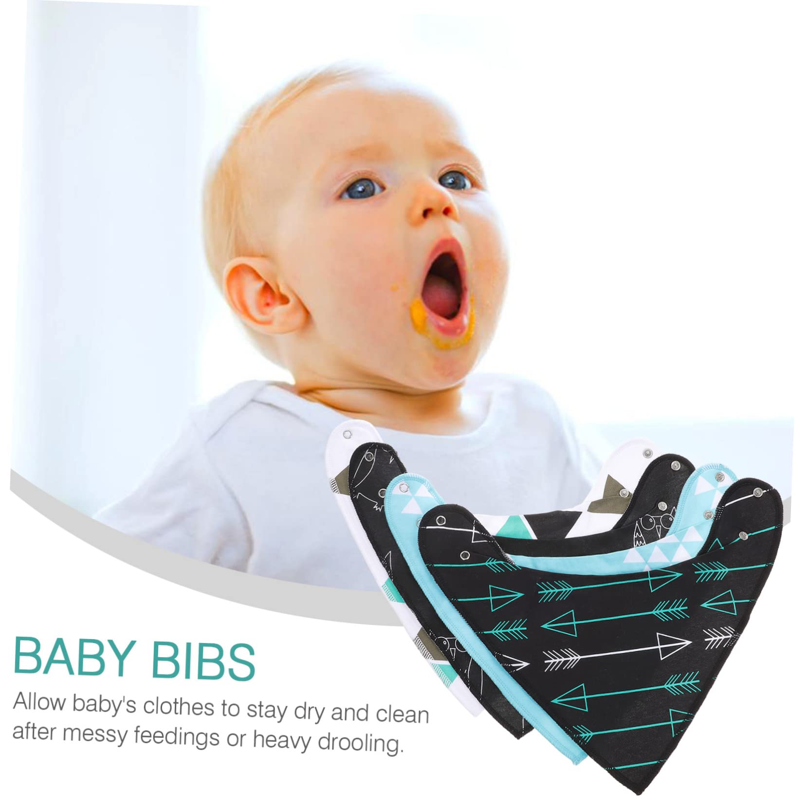 VICASKY 12piezas Baberos De Algodón Impermeables Para Bebés De Baberos Bandana Para Alimentación y Saliva Perfectos Para Recién Nacidos y Bautizos