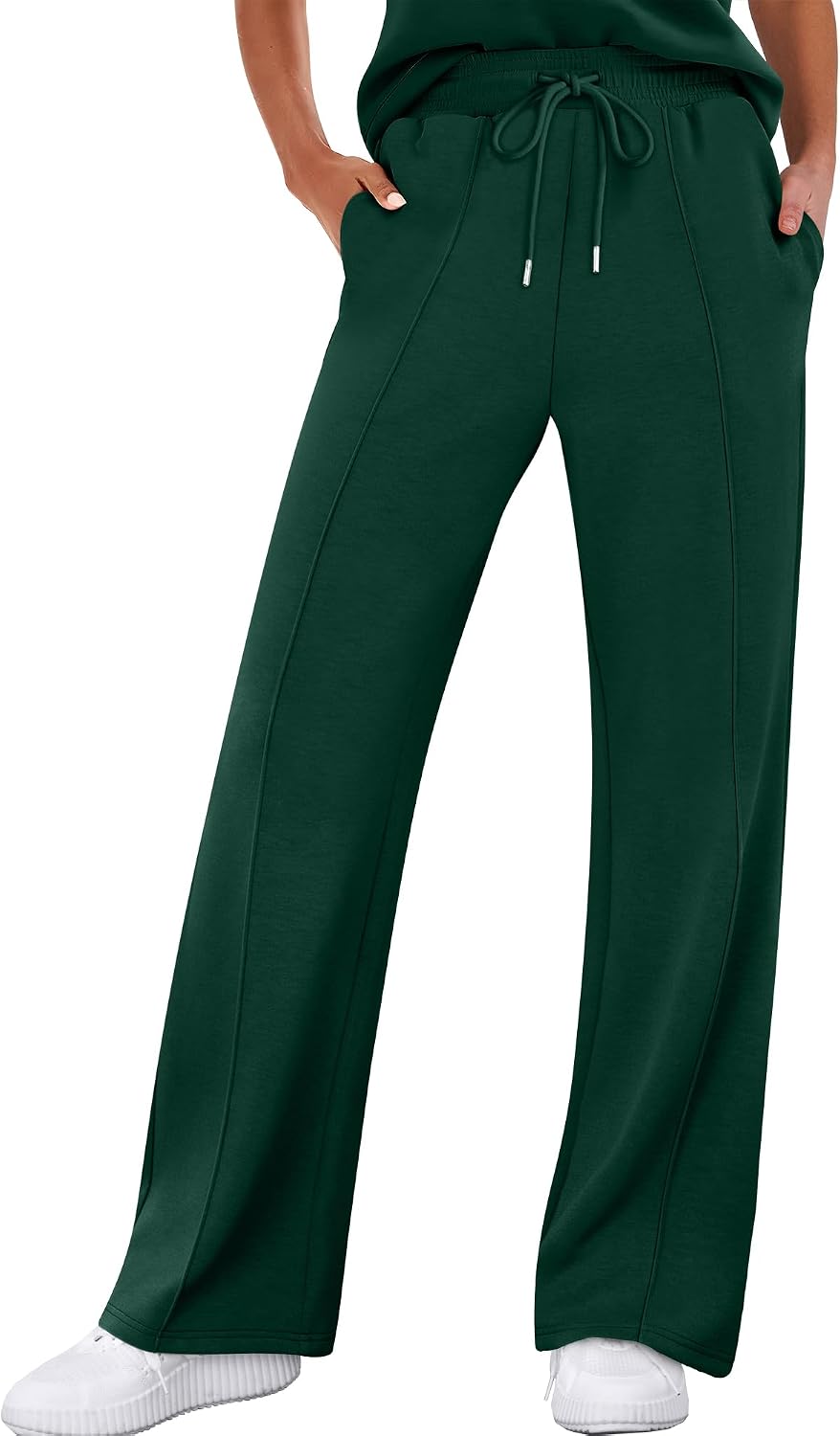 ANRABESS Women's Wide Leg Sweatpants High Waist Baggy Flared Pants Drawstring Athletic Joggers Sweat Pants
