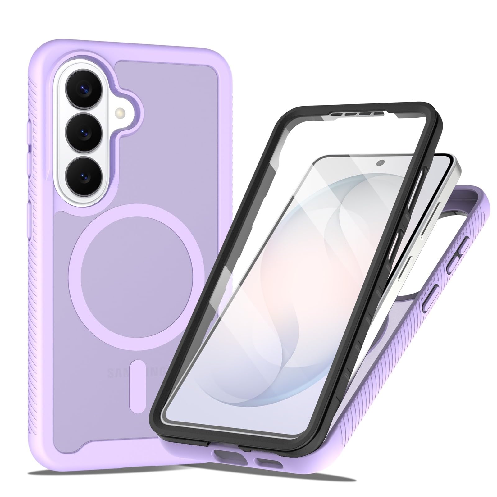 Coque Samsung S26 couverture complète violette silicone arrière - 6