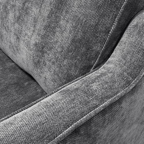 Sillón Chenille Plegable Gris miniatura 6