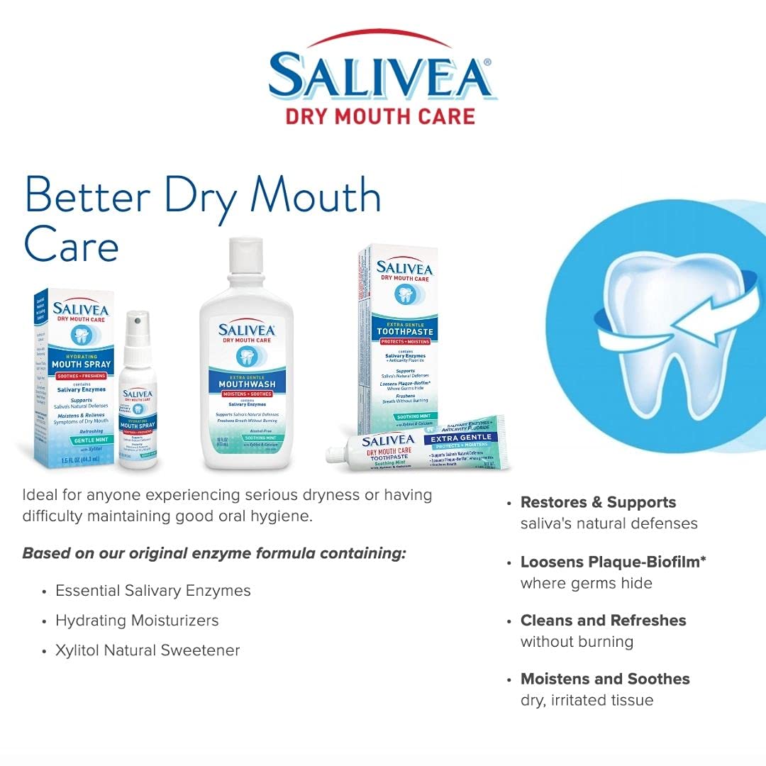 Buy Salivea Extra Gentle Dry Mouth Spray Soothing Mint Mouth Spray