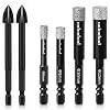 6PCS Tile Drill Bit Set, Porcelain Tile Drill Bit, Tile Drill Bit 6/8/10/12mm, Six Hex Shank Drill Bits, Diamond Drill Bit for Granite, Ceramic, Marble Stone and Glass
