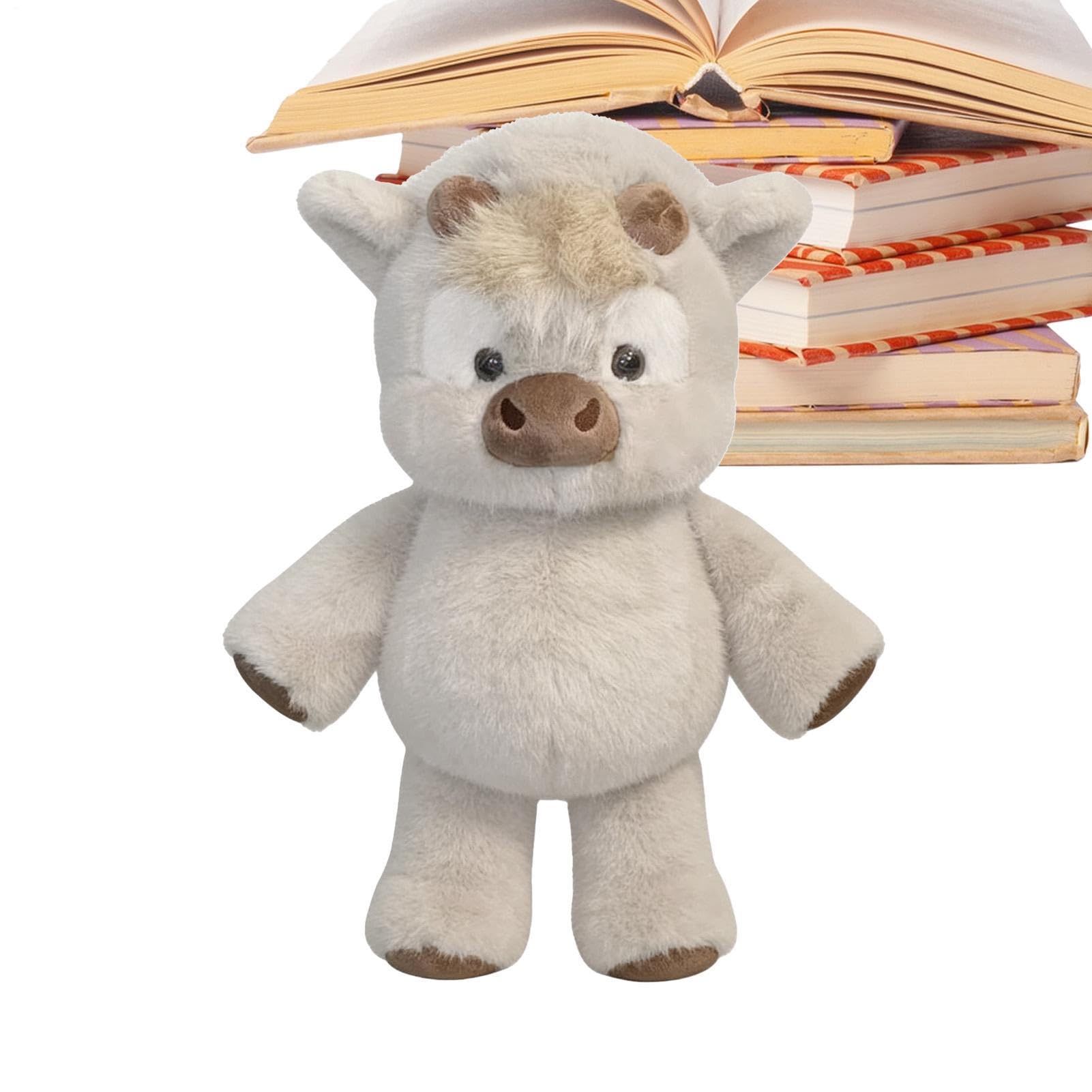 Générique Jouet en Peluche Doux De Vache 45 Cm Coussin Décoratif Doux Animal en Peluche Poupounet De Doudou Vache Adorable Animal en Doudou De Vachette Qui Court À Fourrure pour Soulager Le Stress
