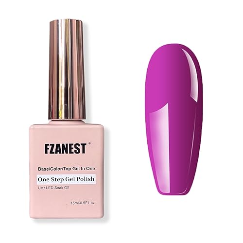 Miniatura 8 de FZANEST Juego de esmaltes de uñas de gel en blanco y negro, 0.5 onzas líquidas, esmalte de gel de un solo paso 3 en 1, capa superior de color base,