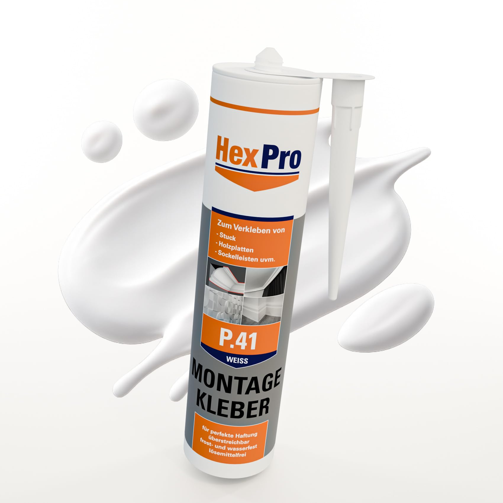 P63 Adhesivo de Montaje Extra Fuerte, Adhesivo Polimérico MS de Alta Adherencia para, Cantidad:12 piezas, Contenido adhesivo:310 ml