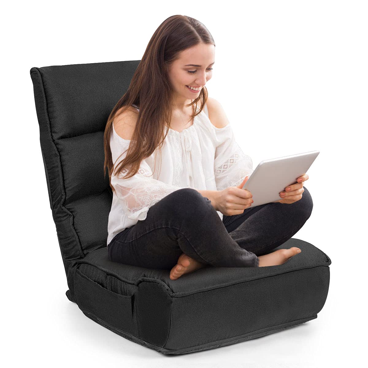 Amazon.com: S AFSTAR Folding Floor Chair, Floor Gaming Chair with