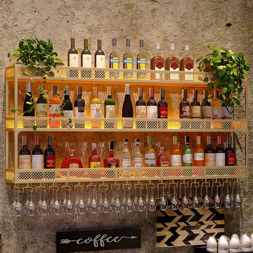 Étagères de bar flottantes pour bouteilles : créez votre salon bistro