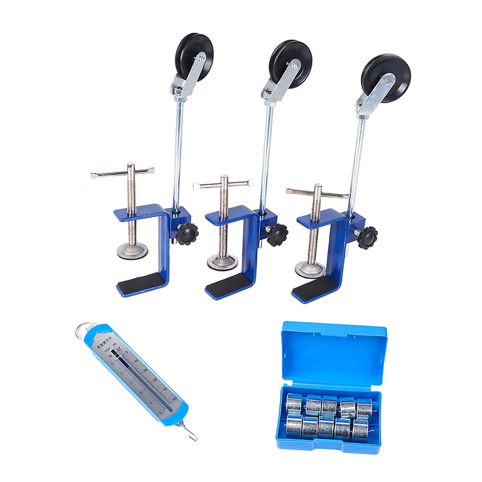 Physik Experimentierkasten mit Rolle Und Stützstange für Schüler, Type B Blue