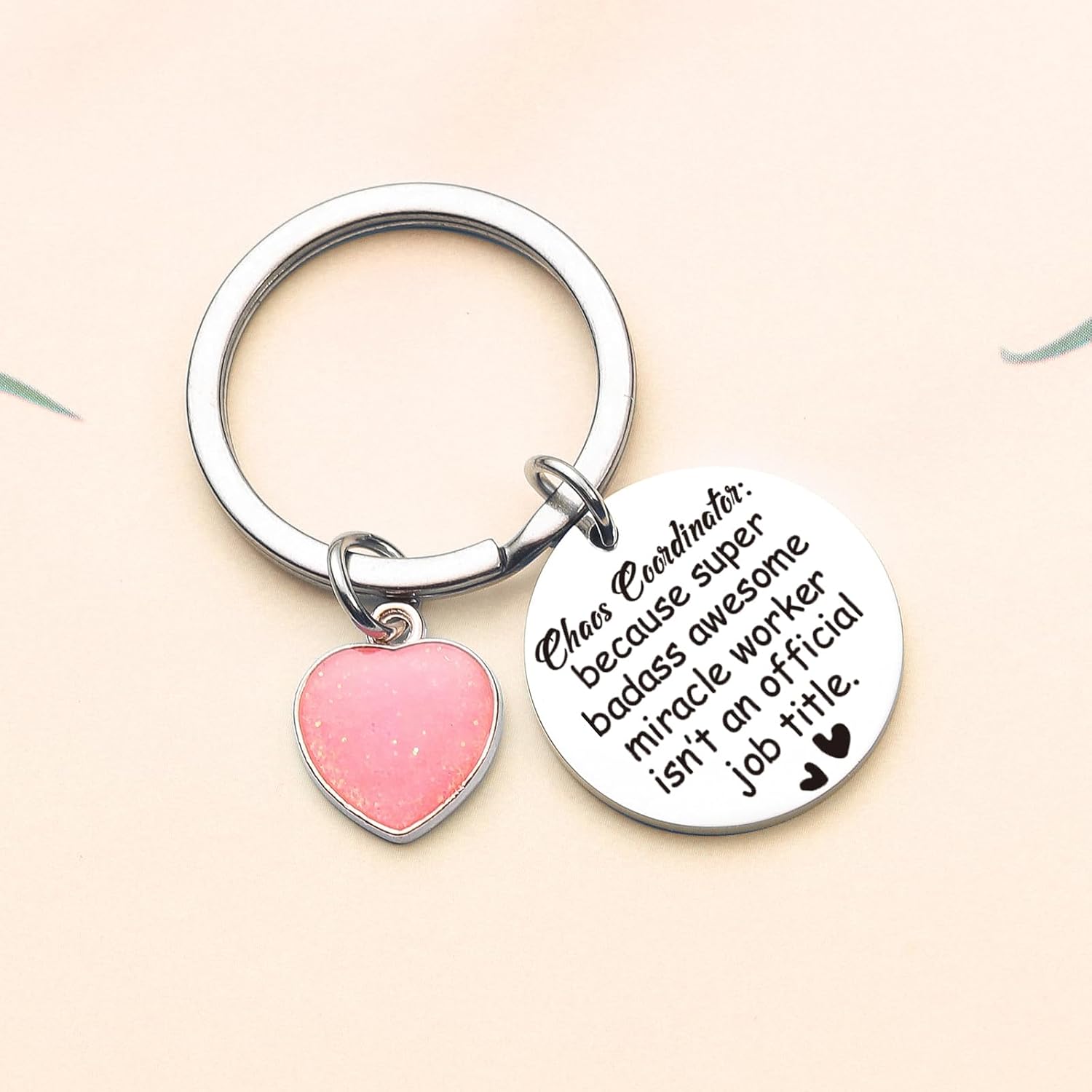Bundle – 2 Items: Chaos Cordinator Keychain and Boss Keychain, Boss Lady Gifts For Women Chaos Cordinator Appreciation Jewelry, Mentor Gifts For Women Work Bestie Keyring, Leadership Key Chain image 2