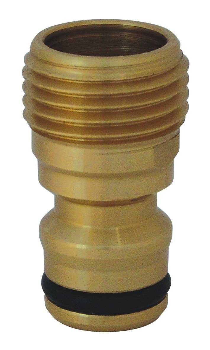 C.K Threaded Male Tap to Hose Pipe Connector 3/4" Brass, Outside Taps to Garden Hosepipe Adapter Attachments, Metal Hosepipe Connectors & Fittings, Outdoor Watering Systems Accessories, G7916 75