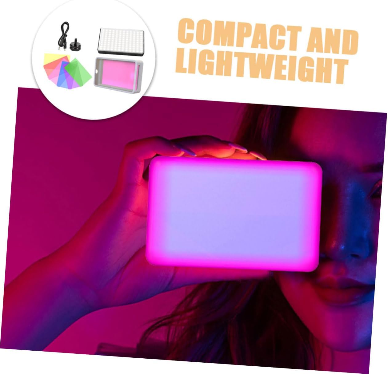 1set Led Fill Light Clip Holder Rechargeable Phone Light for Photography Video Conferencing RGB Temperature for Laptop Tablet Use