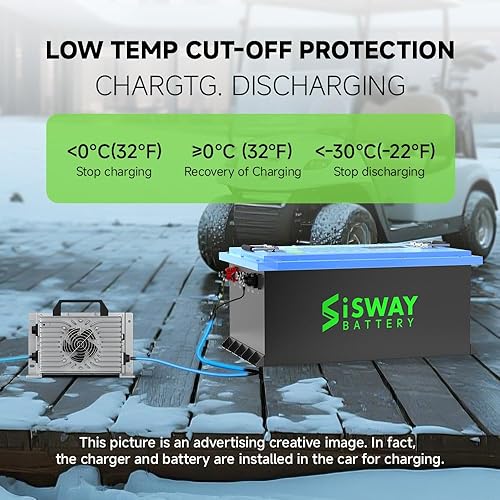 Miniatura 6 de Batería de litio para carrito de golf de 48 V 105 Ah con cargador de 48 V 20 A, BMW inteligente integrado de 200 A, MAX 10.24 kW y más de 4000