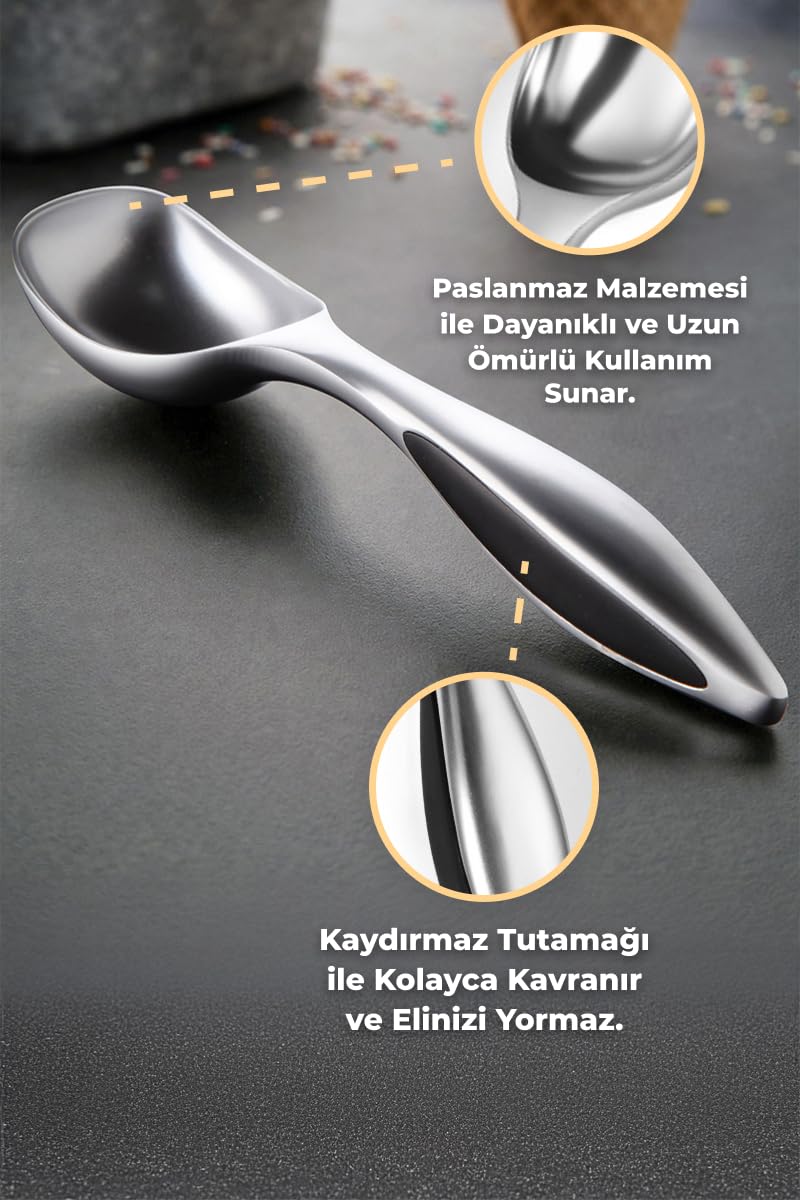 Dondurma Kaşığı - Metalik