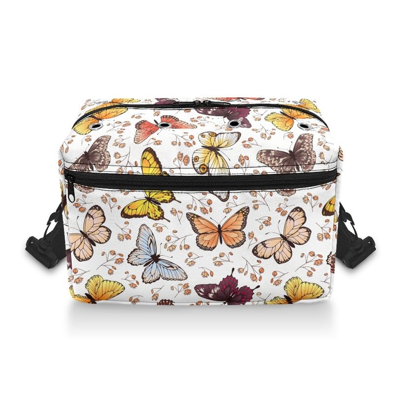 Kuiaobaty Butterfly Flowers Crochet Yarn Storage Bag - Image 2